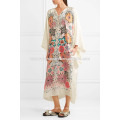 Blumendruck Jacquard Kaftan Herstellung Großhandel Mode Frauen Bekleidung (TA4086D)